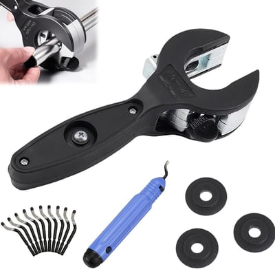 Professionele Buis Snijder 8-29mm met Ratchet Mechanisme, 3 Snijbladen en 10 Trimmende Koppen voor Koperbuizen en PVC
