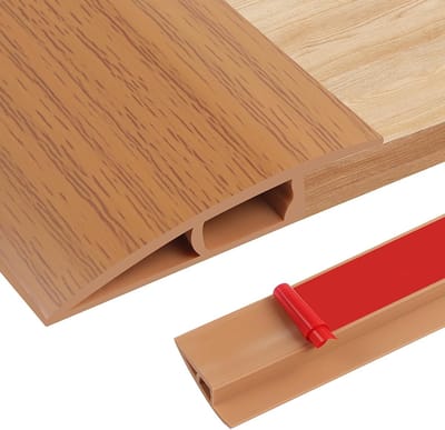 Zelfklevende Tapijtdeurlijsten van 100 cm, PVC Drempelstrip voor Hoogte 17-20 mm, Geschikt voor Tapijt, Laminaat en Tegels, Perfect voor Deuren en Randen