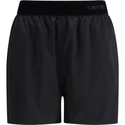 Tom Ford Zwarte Zijde Bermuda Shorts