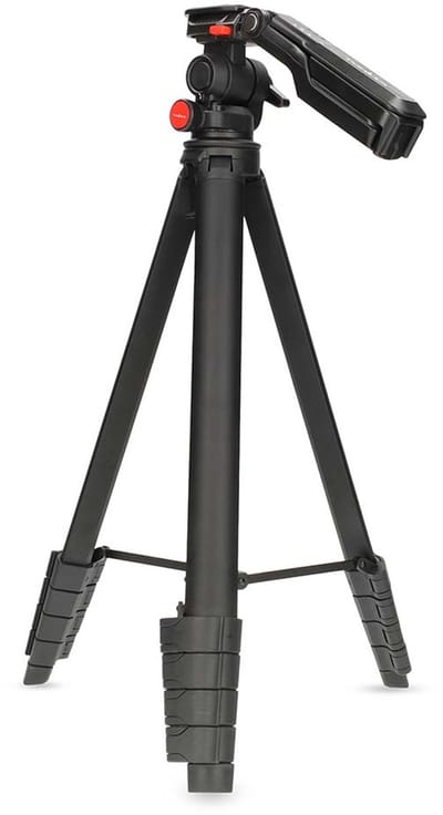 Nedis Statief - Maximaal draagvermogen: 3 kg - Minimale werkhoogte: 41.5 cm - Maximale werkhoogte: 160 cm - 5 Segmenten - Pan & Tilt - Inclusief reistas - ABS / Aluminium - Zwart