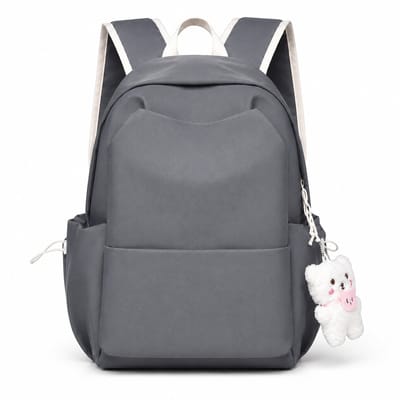 VHV - Rugzak - Laptop Rugzak 15,6 inch - Waterafstotend Polyester - Grijs voor Reizen en Werk