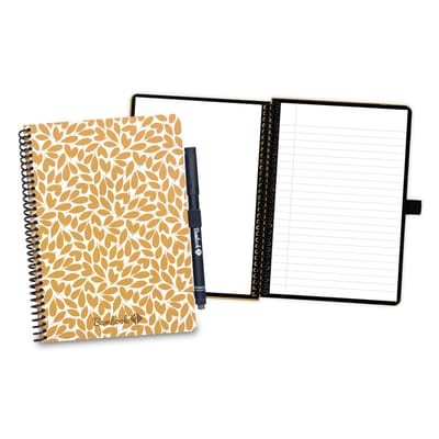 Bambook Leaf uitwisbaar notitieboek - Golden Fields - A5 - Pagina's: Blanco & Gelinieerd - Duurzaam, herbruikbaar whiteboard schrift - Met 1 gratis stift