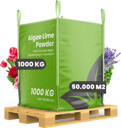 Algenkalk Poeder – Zuiver Lithothamnium Calcareum (bigbag 1000 kg voor 5 ha) - Organifer