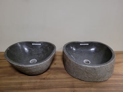 2 wasbakken uit 1 steen waskom set FL21880