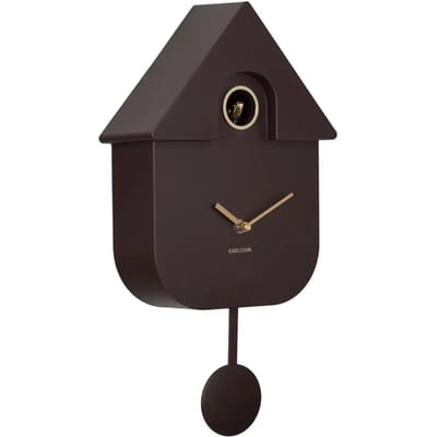 Karlsson Wandklok Modern Cuckoo Oro - Bruin - 21.5x8.5x41cm - Wandklok Modern