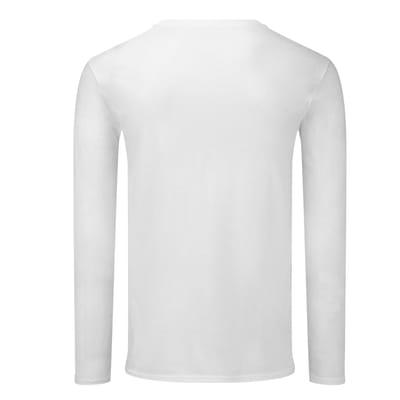 Fruit of the Loom Unisex Adult Iconic 140 T-shirt met lange mouwen (Wit)