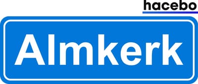 Hacebo - Plaatsnaam Sticker - 29x10 CM - Almkerk sticker - Verkeersborden sticker - grappige cadeaus - Almkerk