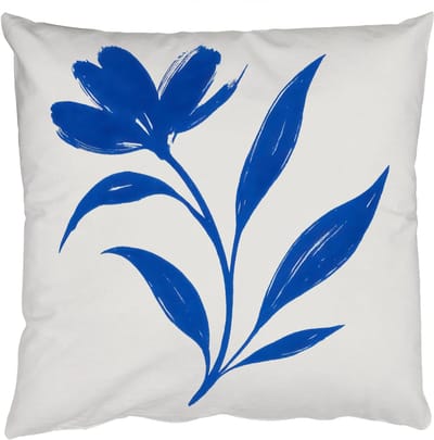 Sierkussens - Kussentjes Woonkamer - 50x50 cm - Bloem - Blaadjes - Minimalistisch - Blauw