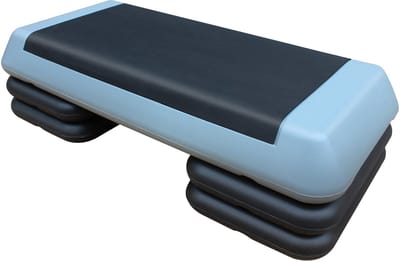 Aerobic Stepper - 76 cm - Verstelbaar met 4 Verhoogde Platforms - Fitnessapparaat voor Thuis - Grijs/Zwart