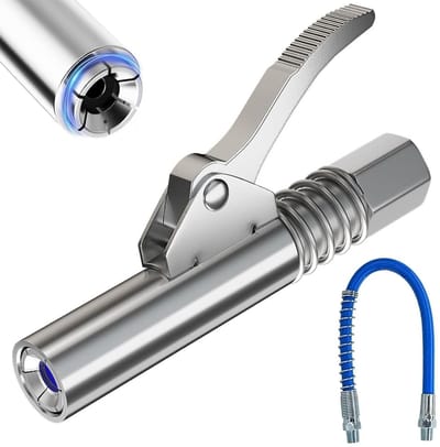 Allecto - Vetpistool Mondstuk - G-koppeling - Flexibele slang 30 cm - Vetpers Koppeling - Geschikt voor moeilijk bereikbare plaatsen - Kleur D