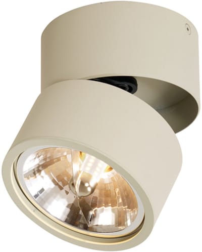 QAZQA go nine - Moderne Plafondspot | Spotje | Opbouwspot - 1 lichts - Ø 12 cm - Beige - Woonkamer | Slaapkamer | Keuken