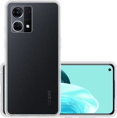 Hoesje - Geschikt voor OPPO Reno 7 - Sterk & Shockproof - Hoes Cover - Siliconen Case - Transparant
