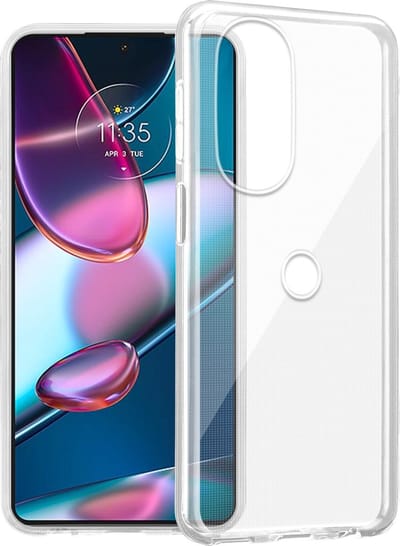 Cadorabo Hoesje geschikt voor Motorola EDGE 30 PRO / EDGE+ in VOLLEDIG TRANSPARANT - Beschermhoes gemaakt van flexibel TPU Silicone Case Cover