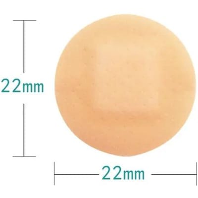 100 Stuks Mini Waterdichte Wondpleister Zelfklevende Pleisterverband Ronde Patroon Band-Aid Stickers Verbandmiddel Banditas voor Kinderen 100Pcs beige