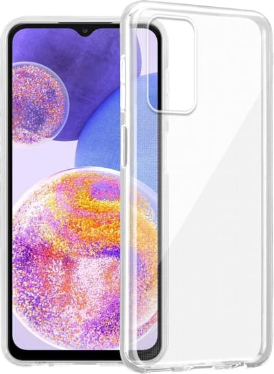 Cadorabo Hoesje geschikt voor Samsung Galaxy A23 4G / 5G in VOLLEDIG TRANSPARANT - Beschermhoes gemaakt van flexibel TPU Silicone Case Cover