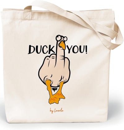 Jute tas bedrukt - Herbruikbare shopper - Boodschappen doen - Grappige opdruk - 35 x 42 cm - Natuurlijk
