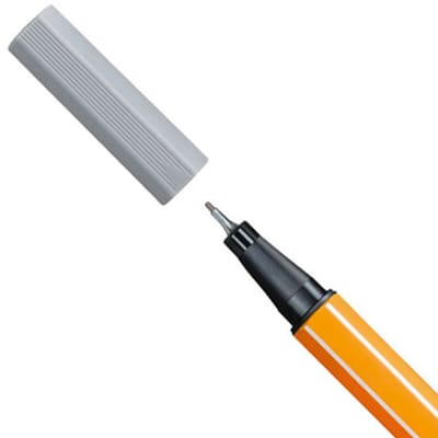 STABILO point 88 - Fineliner 0,4 mm - Middel Koud Grijs - per stuk