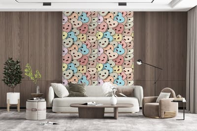 Behang - Fotobehang Hart - Patroon - Baby - Breedte 165 cm x hoogte 220 cm