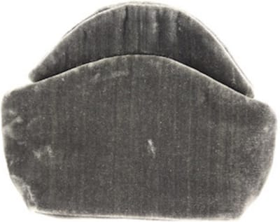 Toilettasje fluweel grijs 15,5x4,5x12cm