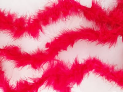 BamBella® - Kleine Marabou boa van veren - - Handwerken -Rood