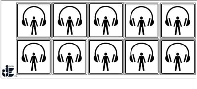 Audiotour sticker | 5 x 5 cm - 10 stuks per vel