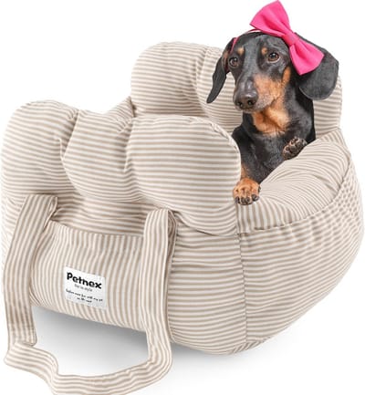 Draagbare Hondenautostoel voor Kleine Honden - Eenvoudig Te Installeren, Machinewasbaar en Comfortabel