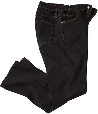 ATLAS FOR MEN - Zwarte regular Stretch jeans - Heren - Verkrijgbaar in grote maten - W34