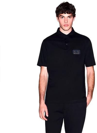 Armani Exchange Xm002232_af10364 Korte Mouw Poloshirt Zwart XS Man