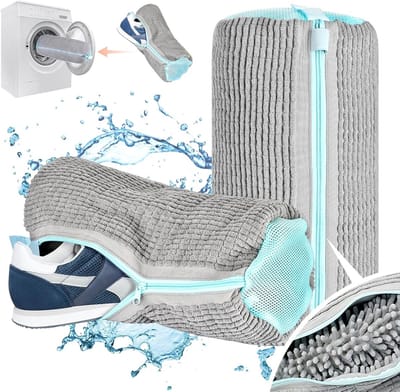 Herbruikbare Waszak voor Schoenen, 2 Stuks, Mesh Tas voor Wasmachine, 39 x 19 cm, Beschermt Schoenen en Verbetert Wasresultaat