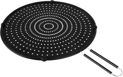 1 Stuks Siliconen Spatdeksel – 32 cm – Zwart – Universeel Spatscherm voor Pannen – Anti-Spat Pan Deksel – Keukengadget & Cadeau-idee