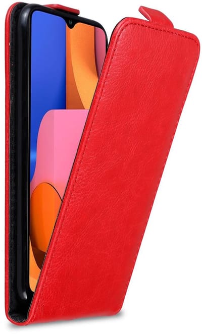 Cadorabo Hoesje geschikt voor Samsung Galaxy A20s in APPEL ROOD - Beschermhoes in flip design Case Cover met magnetische sluiting