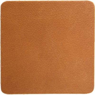 Xapron leren onderzetters vierkant - kleur Camel (lichtbruin) - 4 stuks