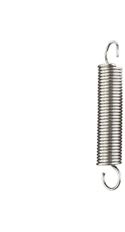 Spanveren 2 stuks - Verlengveer open haak - Garagedeur reparatie - Roestvrij staal - 90 mm - Metaal