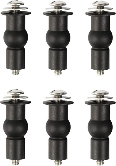 Bevestigingsset voor Toiletbril met Scharnieren - 2 Paar Rubber Schroeven en Accessoires