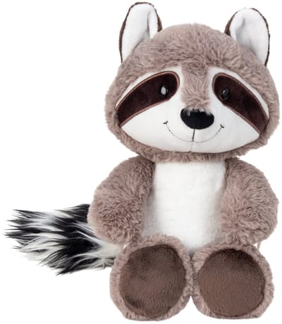 Mel-O-Design Knuffeldier Wasbeer - zachte pluche stof - grijs - zittend - knuffelbeer - 28 cm