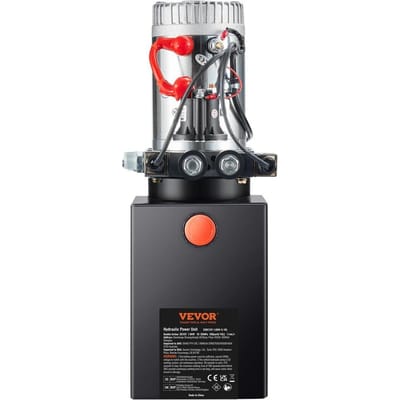 Pompe Hydraulique 10 Quarts Double Effet Pompe pour Remorque Benne Unité de Puissance CC 12V