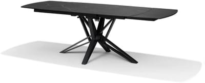 Eettafel VEGAS Dekton zwart marmer 160-240X90 cm Uitschuifbaar