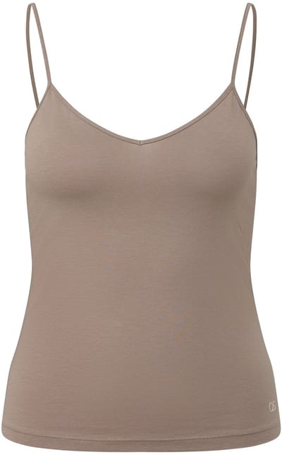 Q/S designed by - Dames t-shirt - Maat L - Vrouwen - Bruin - katoen
