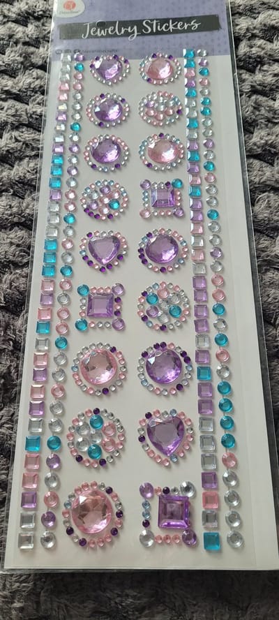 Jewelry stickers- strassteentjes- paars roze