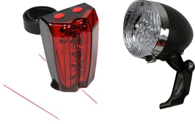 Benson Fietsverlichting set - voor/achterlicht fiets - LED + Laser