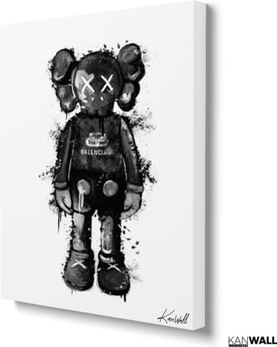 Luxe Canvas Schilderij Kaws Drip | 40x60 | Woonkamer | Slaapkamer | Kantoor | Muziek | Design | Art | Modern | ** 4CM DIK! 3D EFFECT**