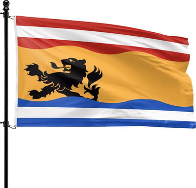VlagDirect - Zeeuws-Vlaamse vlag - Regio Zeeuws-Vlaanderen vlag - 90 x 150 cm.