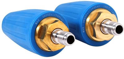 Dailygoods- Mondstuk Roterend 3600 PSI - Hogedrukreiniger Turbo-mondstuk - Slijtvaste Snelkoppeling - Voor Terrassen/Opritten - Verhoogde Reinigingsefficiëntie