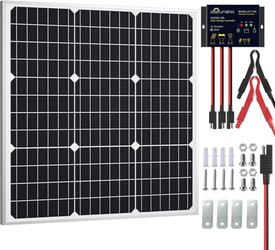 Zonnepaneel Kit - Zonneoplader Onderhouder - Accu Opladen - Waterdichte Controller - 54x54x2.5 cm