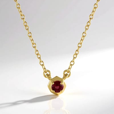 Cavill - Zilveren Halsketting met 0,248ct Tanzania Robijn - 925 Sterling Zilver Verguld - Ronde Briljant - Elegant Filigraan Design - 45,5 cm