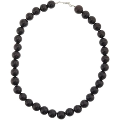 Behave – Ketting met houten kralen – 1.5 cm – 51 cm – Donkerbruin