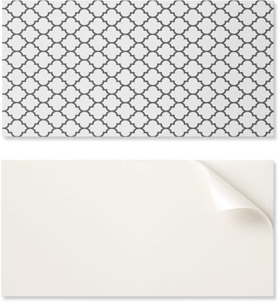 Decoratief vinyl wandpaneel met print, 100x50 cm, patroon met symmetrische vormen.