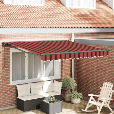 vidaXL - Zonnescherm - Frame - Oranje - en - Zwart - 300 - x - 250 - cm