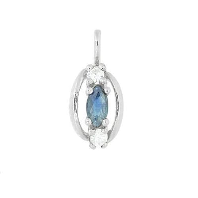Blinx Jewels Zilveren Hanger Zwarte Steen Zirkonia