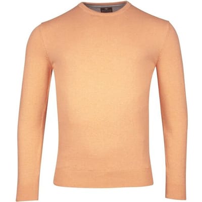 Baileys Trui Luxury Pima Cotton Uni Color Crew Neck Single Knit Zalm / male